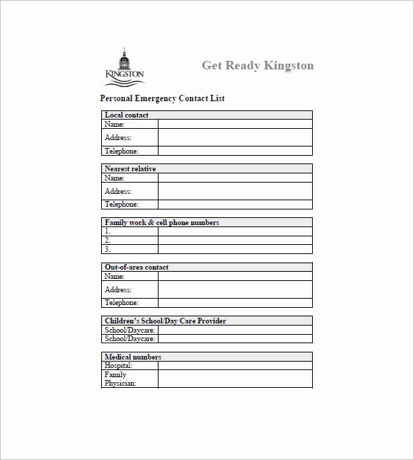 Phone Contact List Template Luxury Contact List Template 10 Free Word Excel Pdf format