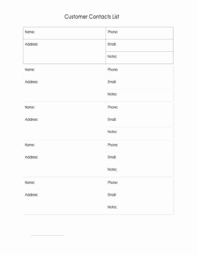 Phone Number List Template Inspirational Phone Number List Template Free Download Aashe