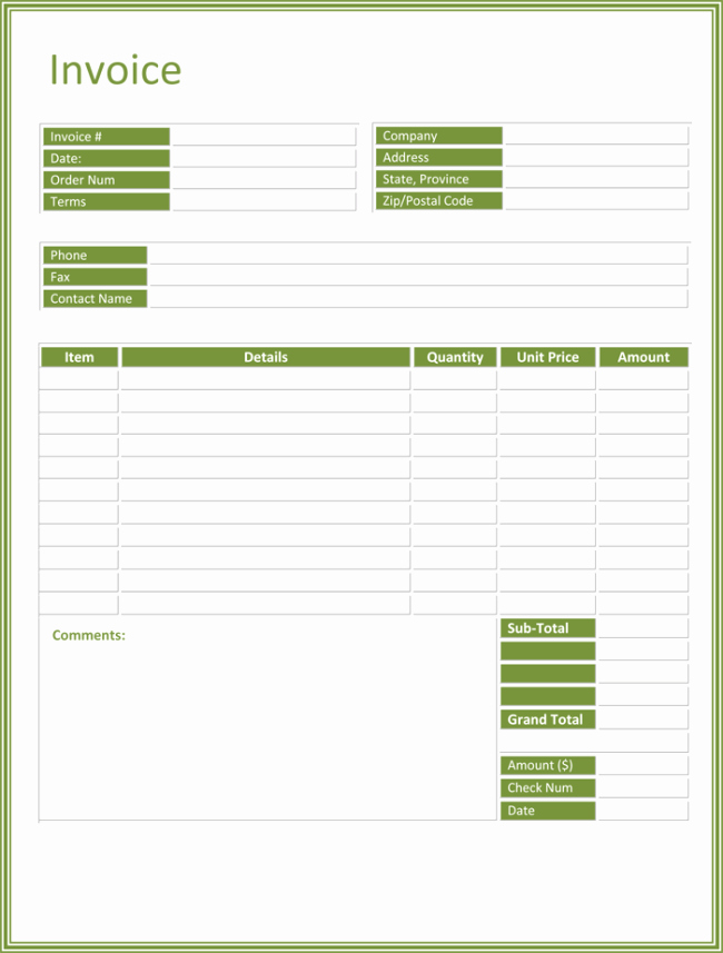 Photography Invoice Template Word Fresh 3 Blank Invoice Template and Maker to Make Quick Invoices