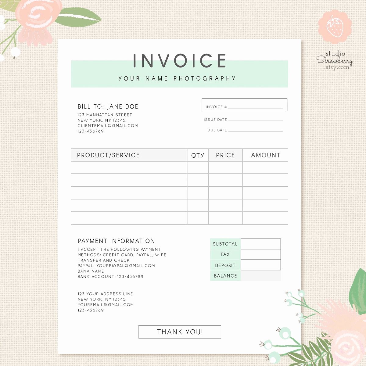 Photography Invoice Template Word Lovely Invoice Template Graphy Invoice Business Invoice