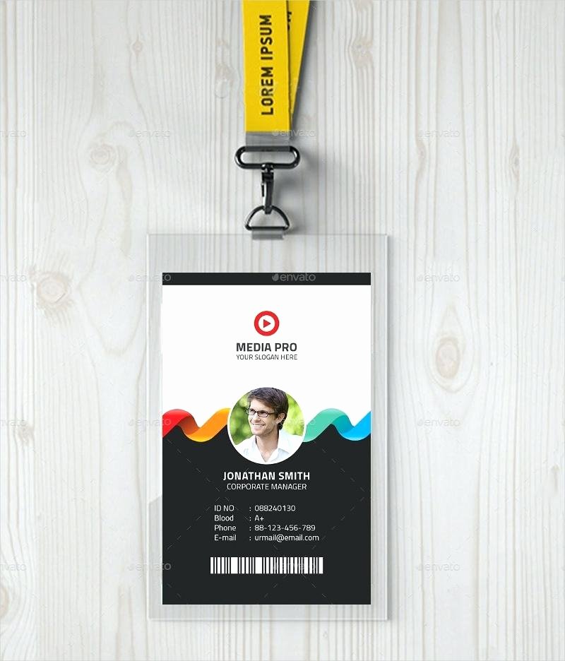 Photoshop Id Card Template Awesome Id Card Templates Free Sample Example format Download