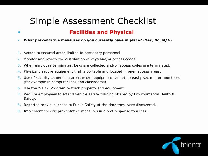 Physical Security Risk assessment Template Fresh Physical Security assessment
