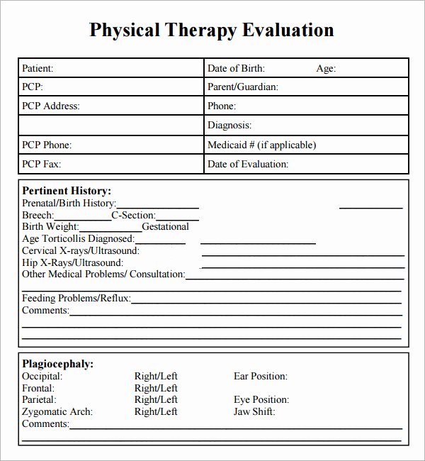 physical therapy evaluation