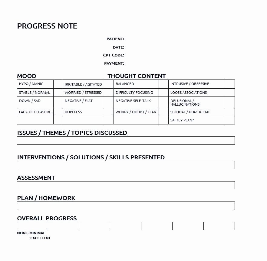 Physical therapy Progress Note Template Beautiful soap Note Physical therapy Template Template
