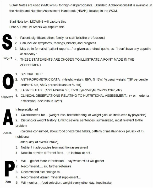 Physical therapy soap Notes Template New Nurses Notes Template Free Download