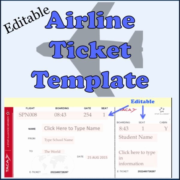 Plane Ticket Template Word Unique Best 20 Ticket Template Ideas On Pinterest