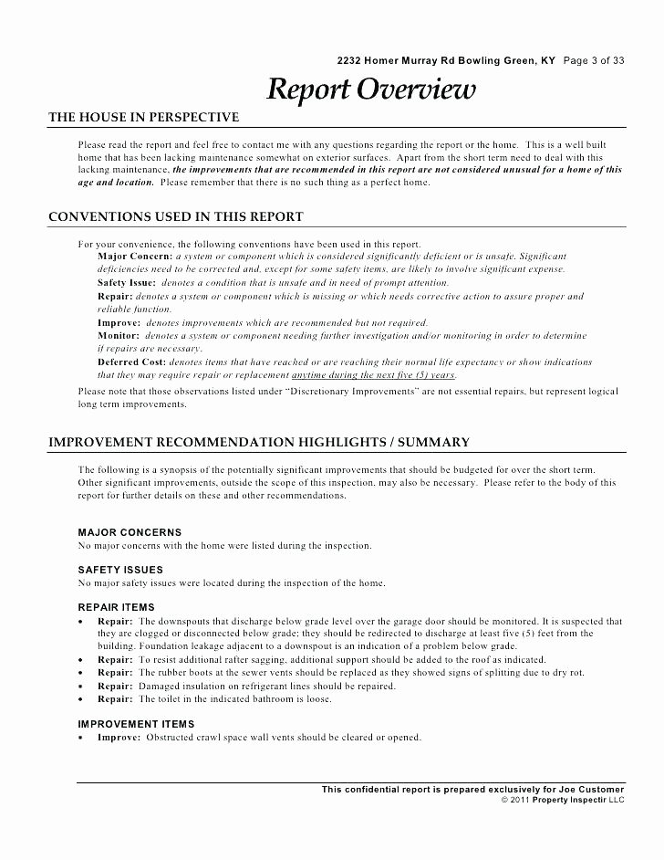 Plumbing Inspection Report Template Inspirational Health and Safety Inspection Report format Template