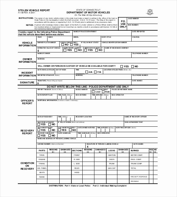Police Report Template Pdf New Police Report Template