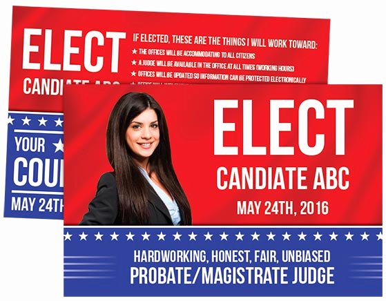 Political Palm Card Template