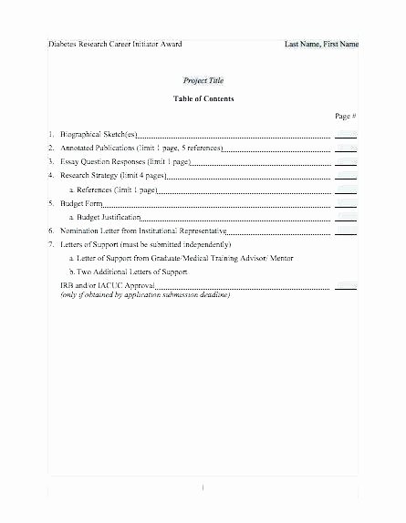 Portfolio Table Of Contents Template Fresh Table Contents Template 9 Download Free Documents In