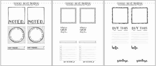 Post It Print Template Fresh Free Template for Diy Printable Sticky Notes
