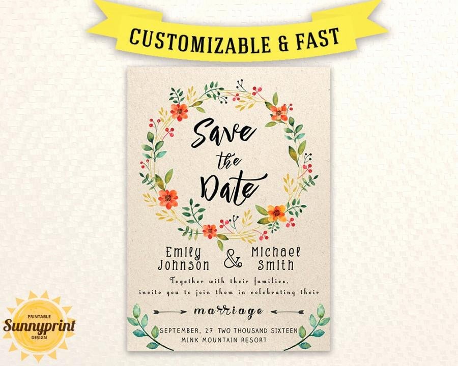 Postcard Save the Date Template Inspirational Save the Date Printable Templates