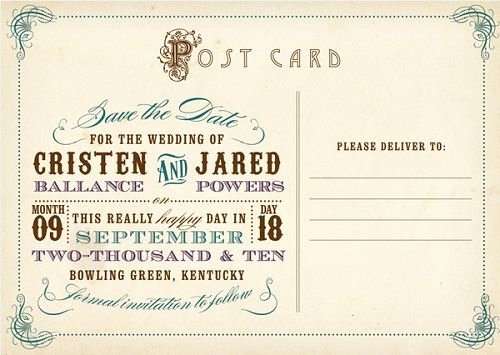 Postcard Save the Date Template Lovely Vintage Postcard Template