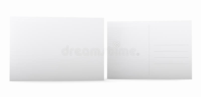 Postcard Template Front and Back Beautiful Blank Postcard Stock Image