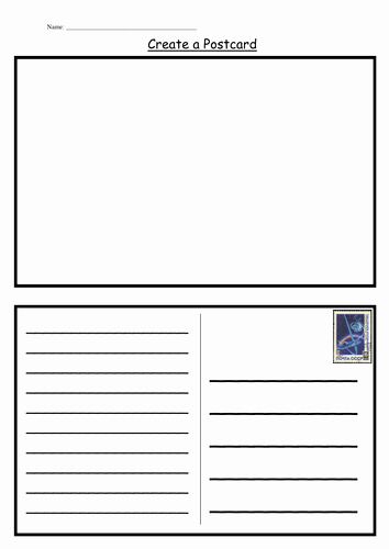 Postcard Template Front and Back Best Of Postcard Template by Kategc Teaching Resources Tes