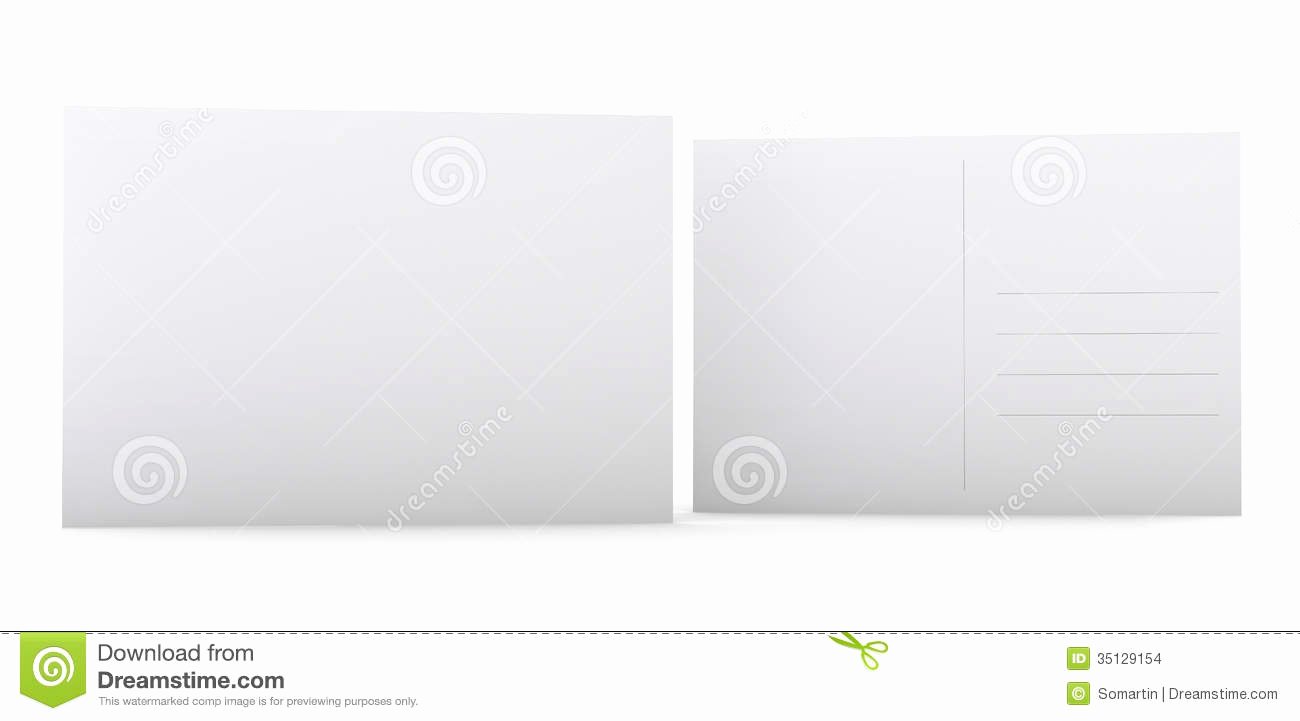 Postcard Template Front and Back Fresh Blank Postcard Stock Image