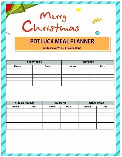 Potluck Signup Sheet Template Excel Beautiful Potluck Sign Up Sheet Template Word Luxury Holiday