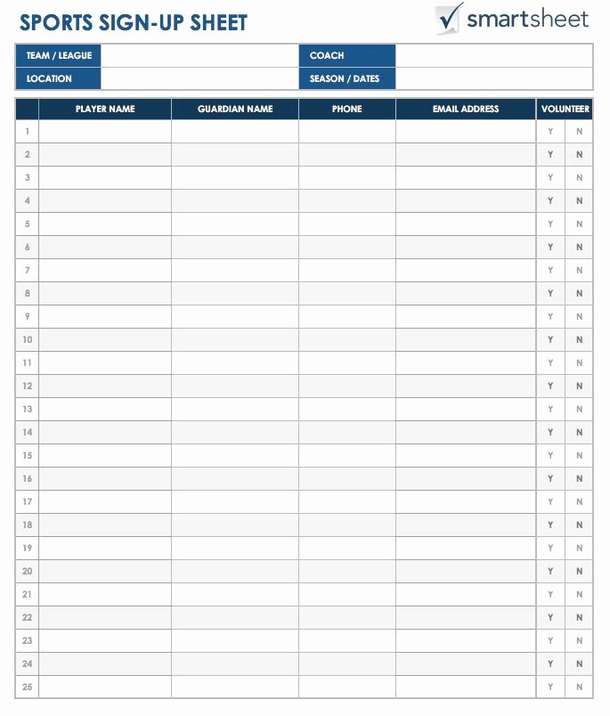 Potluck Signup Sheet Template Excel Elegant Sign Up Sheet Template Excel Templates Data