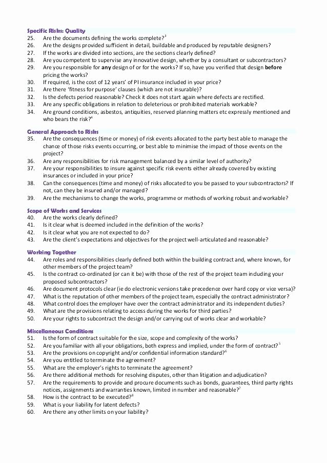 Pre Construction Checklist Template Lovely Construction Checklist Template Pre form