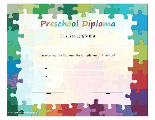 Preschool Graduation Certificate Template Free New Pinterest • the World’s Catalog Of Ideas