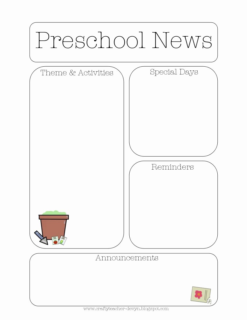 Preschool Newsletter Template Free Fresh Newsletter Templates