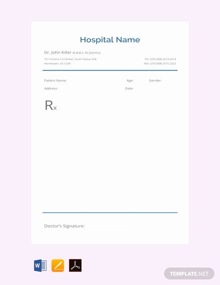 Prescription Pad Template Pdf Best Of Free Blank Prescription Template Download 73 Notes In