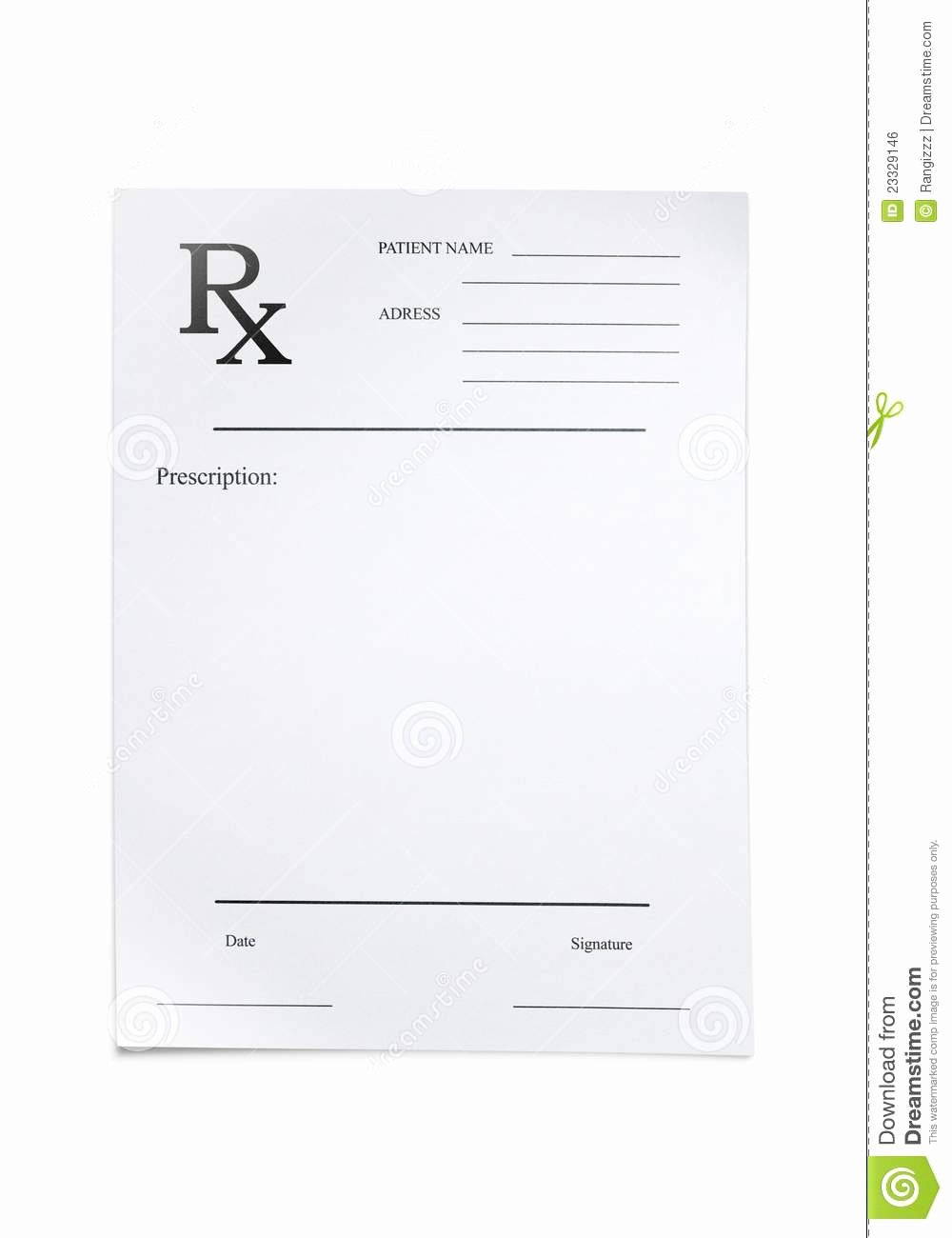 printable blank prescription forms