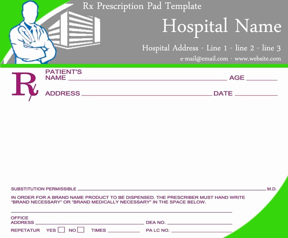 Prescription Pad Template Pdf Luxury Blank Prescription Pad Image Sample