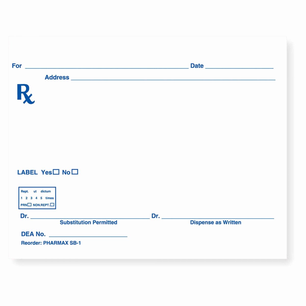 Prescription Pad Template Pdf Unique Prescription Pad Paper 5&quot; X 4&quot; White 1000 Per Package
