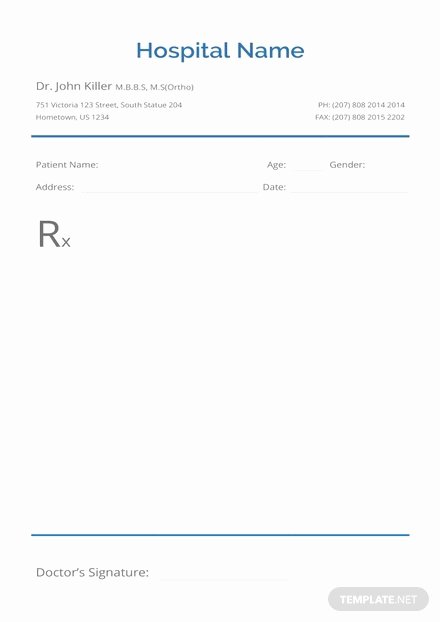 Prescription Template Microsoft Word Beautiful Urology Doctor’s Prescription Template In Microsoft Word