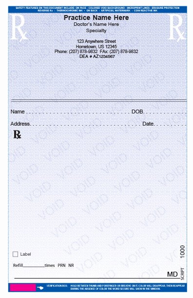 Prescription Template Microsoft Word Lovely Rxpads Home Prescription Pads