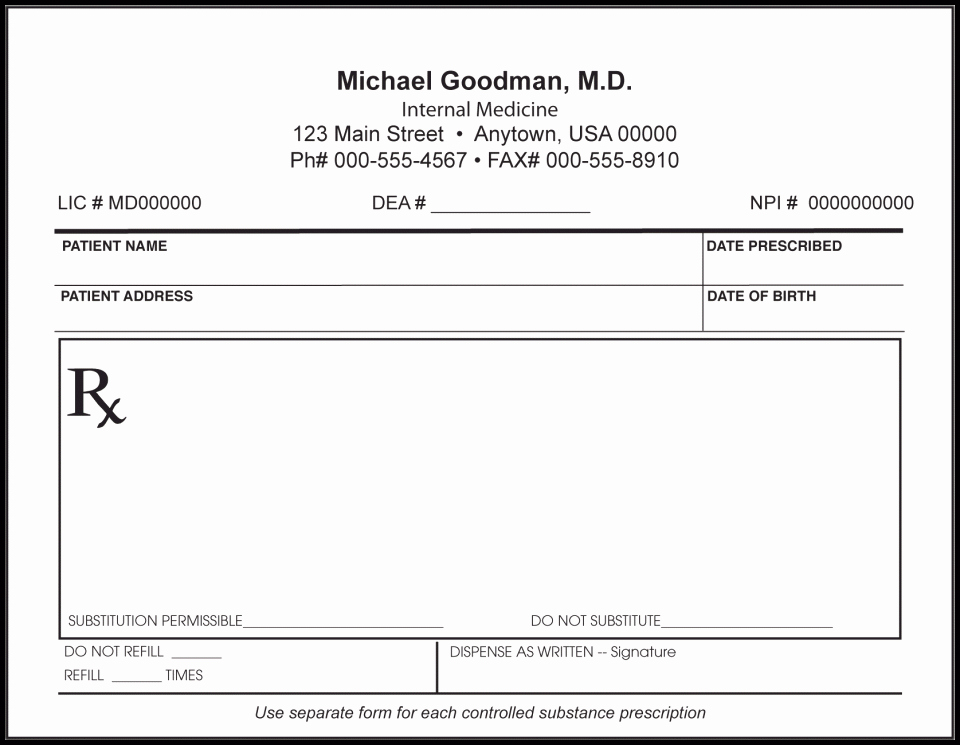 Prescription Template Microsoft Word Luxury Medication Administration Record form organization