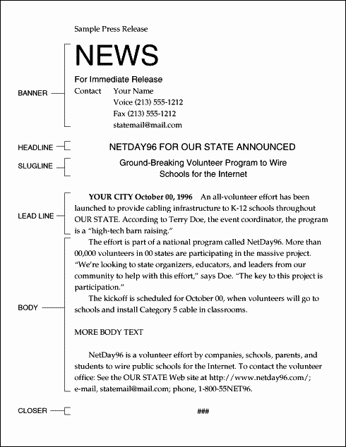 Press Release Sample Template Fresh A Detailed Guide to Writing A Good Press Release