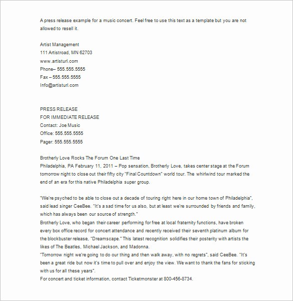 Press Release Template Free New 28 Press Release Template Word Excel Pdf