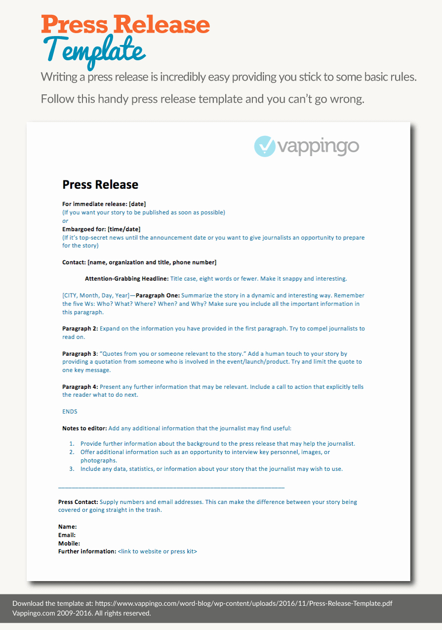 Press Release Template Word Awesome Free Press Release Template Impress Journalists In Seconds