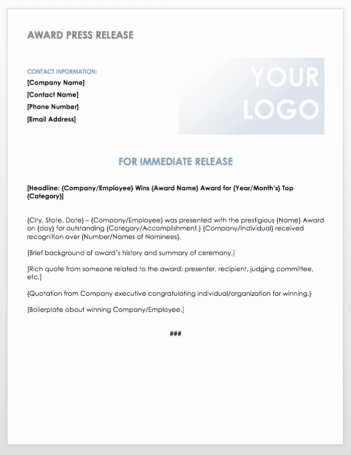 Press Release Template Word Lovely Free Press Release Templates