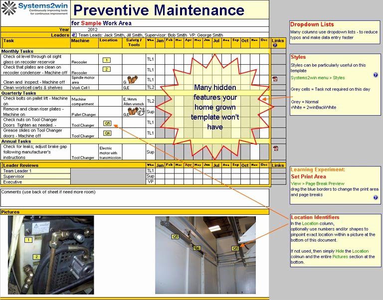 Preventive Maintenance form Template Unique Preventive Maintenance Schedule Template Excel