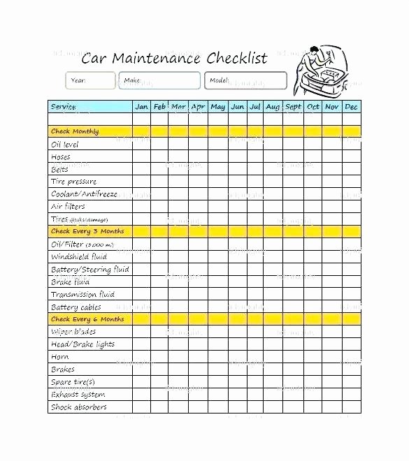Preventive Maintenance Schedule Template Excel Lovely Free Machine Maintenance Checklist Template – Free