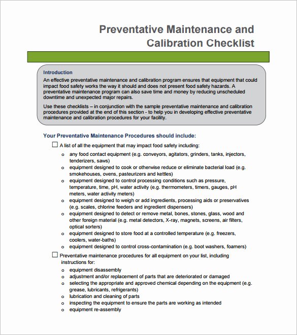 Preventive Maintenance Schedule Template Luxury 37 Preventive Maintenance Schedule Templates Word