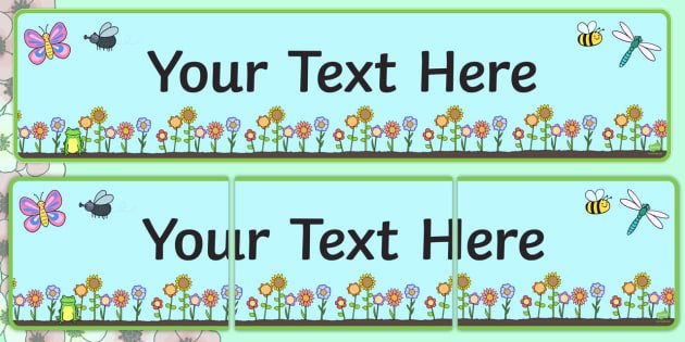 Printable Banner Template Free New Spring themed Editable Banner Template Spring Seasons