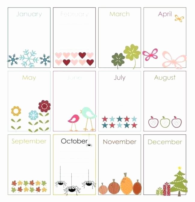 Printable Birthday Calendar Template Elegant 26 Fresh Yearly Birthday Calendar Template Ideas Resume