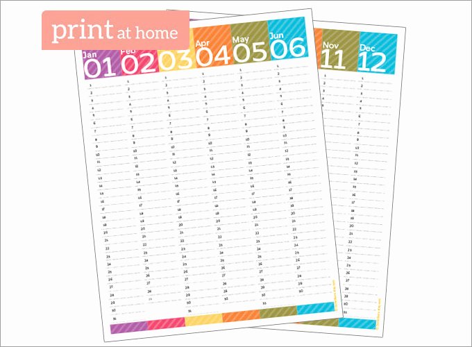 Printable Birthday Calendar Template Inspirational Perpetual Calendar Calendar Template