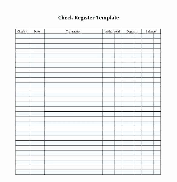 Printable Blank Check Template Beautiful Printable Check Register Book Checkbook Sheets Balance