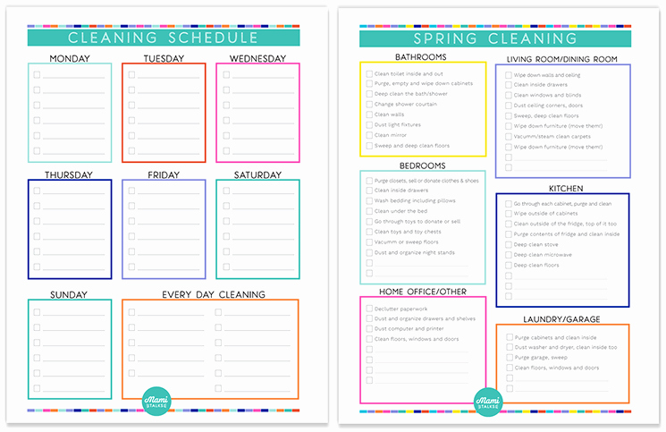Printable Cleaning Schedule Template Awesome Time for Spring Cleaning Free Cleaning Schedule