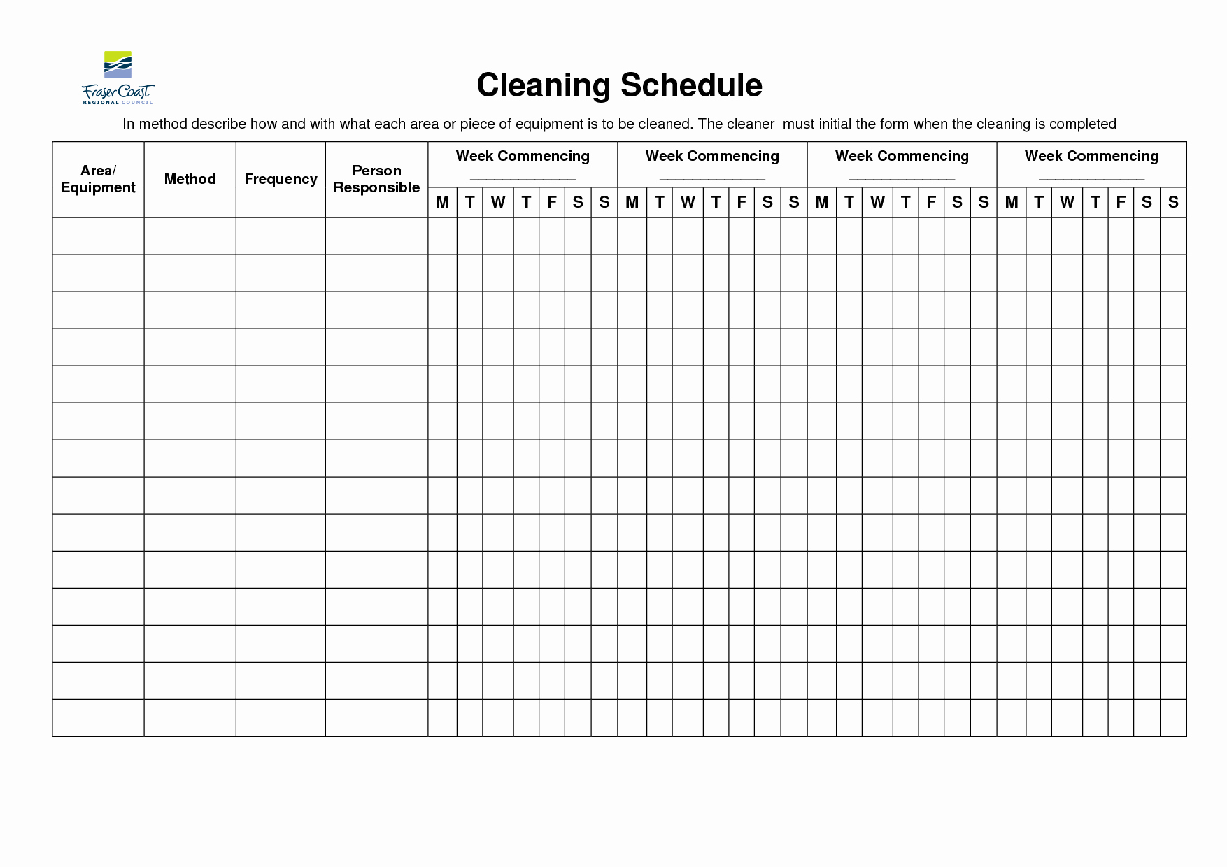Printable Cleaning Schedule Template Best Of 8 Best Of Restroom Cleaning Schedule Printable