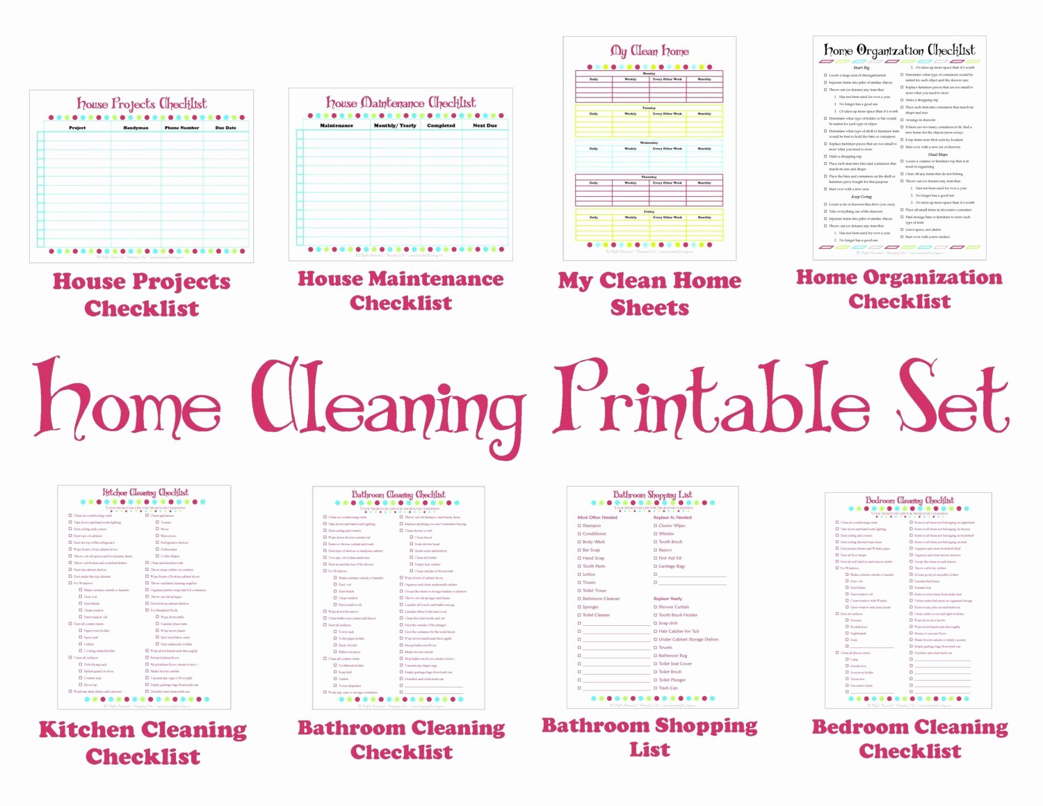 Printable Cleaning Schedule Template Lovely Cleaning Schedule Printable Set Keep Your House Clean