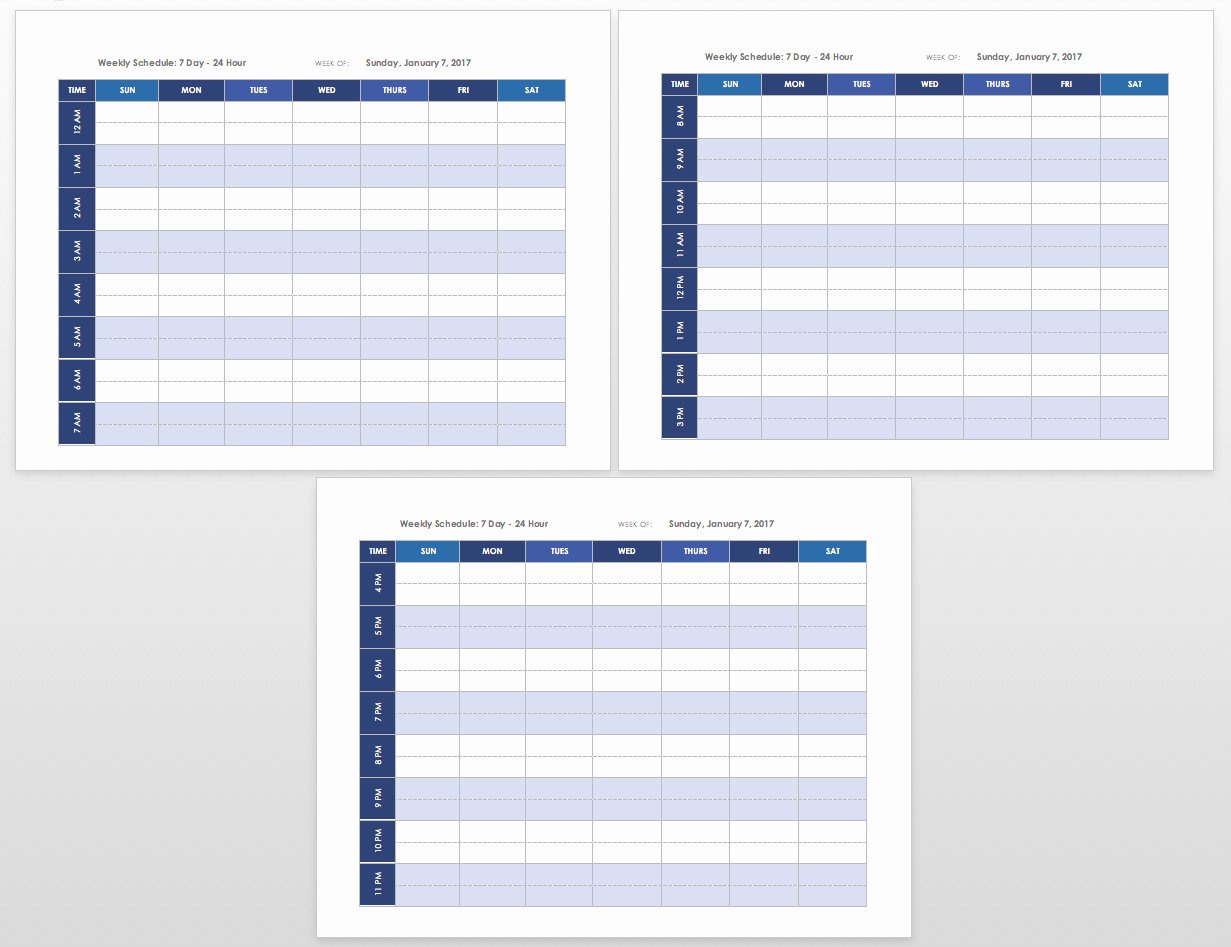 Printable Daily Schedule Template Awesome Free Blank Calendar Templates Smartsheet