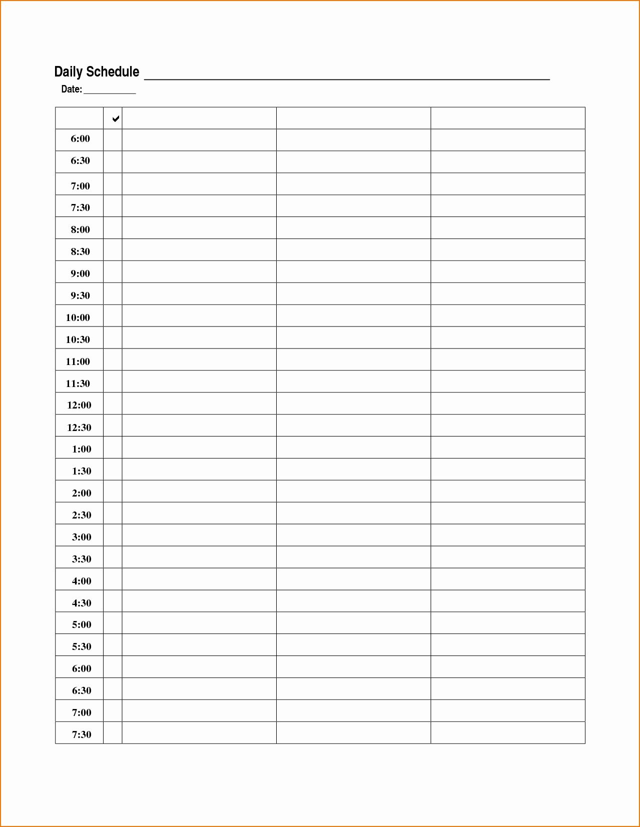 Printable Daily Schedule Template Lovely 5 Daily Schedule Template Pdf