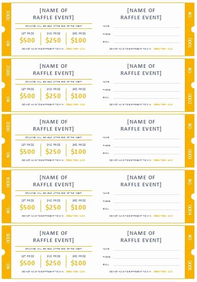 Printable event Ticket Template Free Awesome Free Printable Raffle Ticket Templates