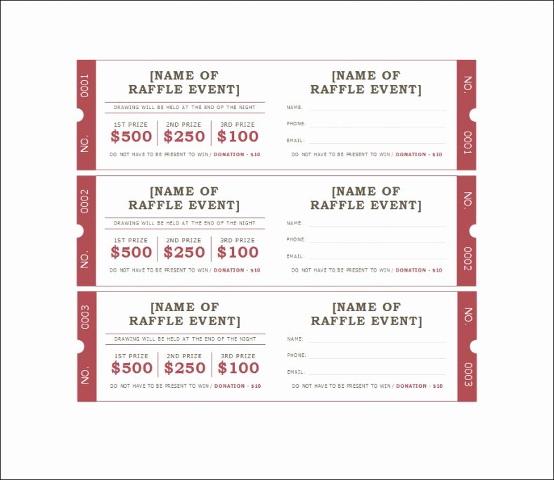 Printable event Ticket Template Free Inspirational 18 Sample Printable Raffle Ticket Templates Psd Ai